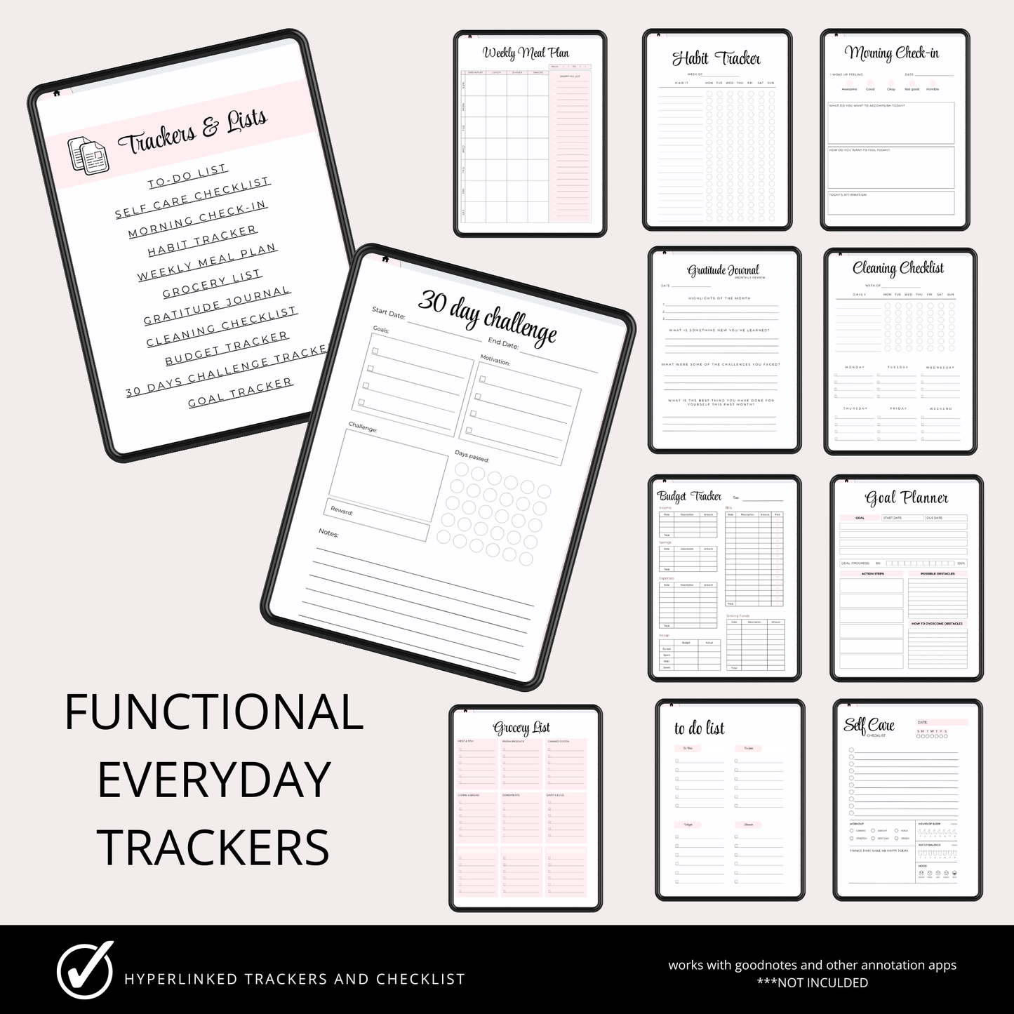 Fashion Girl Planner |  Boss Girl Desk Cover | Girl Boss Digital Planner for Women | Boss Girl iPad Planner | Hyperlinked