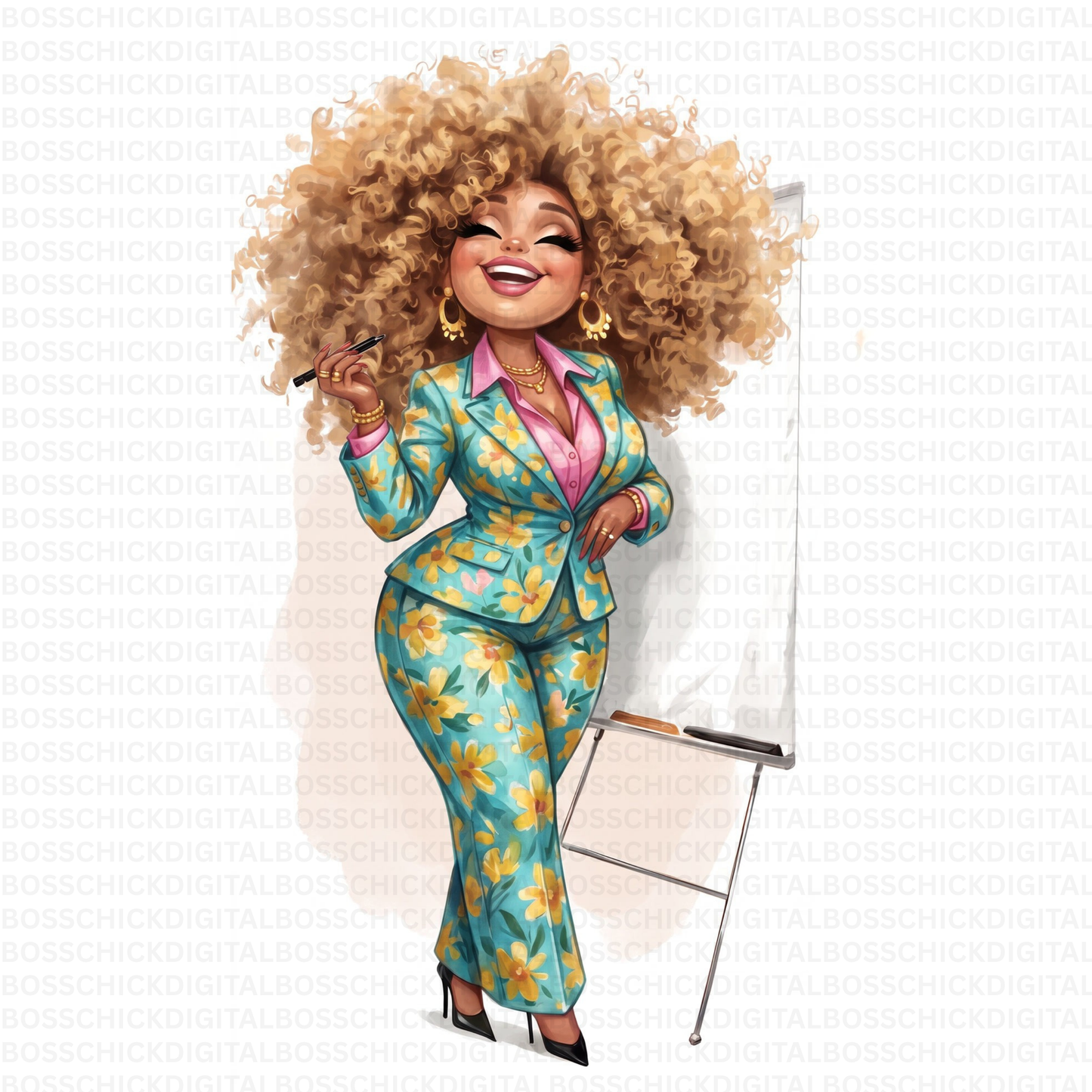 Boss Babe Quirky PNG Collection | 20 Quirky Black Woman PNG Bundle | Cute Boss Babe Clipart | African American Business Woman Digital Art | Planner Girl PNG | Commercial Use