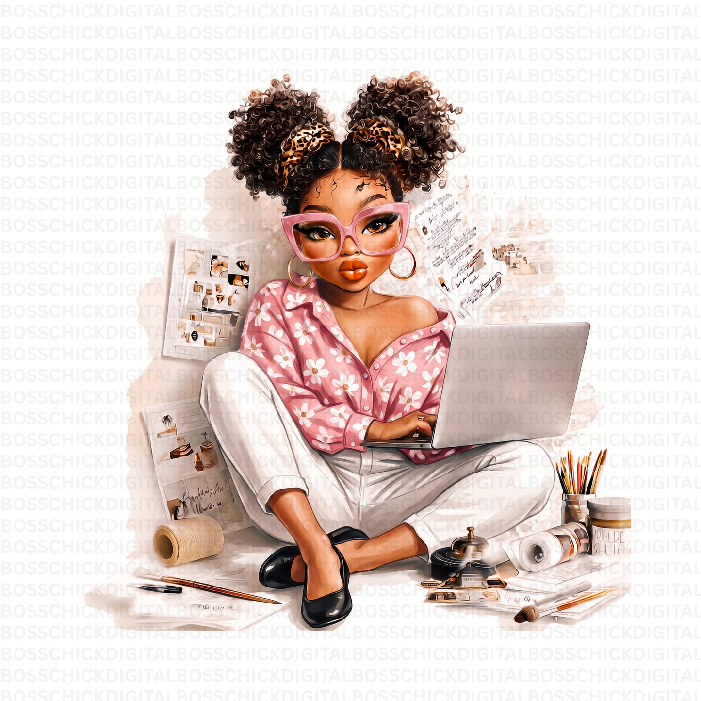 Boss Babe Quirky PNG Collection | 20 Quirky Black Woman PNG Bundle | Cute Boss Babe Clipart | African American Business Woman Digital Art | Planner Girl PNG | Commercial Use