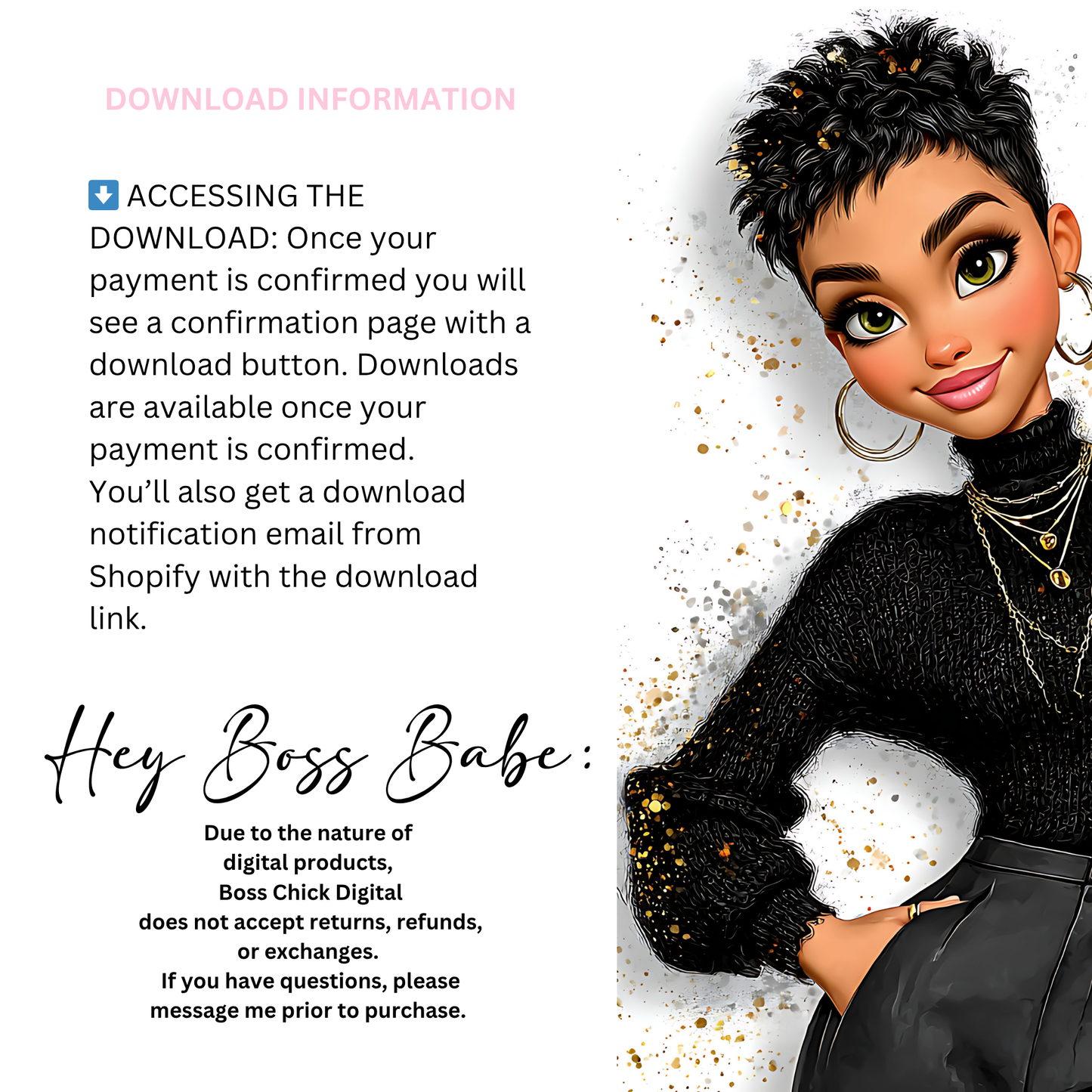 Boss Babe Digital Planner for iPad Goodnotes | Hyperlinked Undated PDF | Portrait Layout | Bonus Stickers | Girl Boss Digital Life Organizer